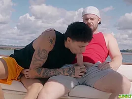 Angel Elias And Marcus Mcneill – Best Buds And Decide To Jerk Off Together On The Boat